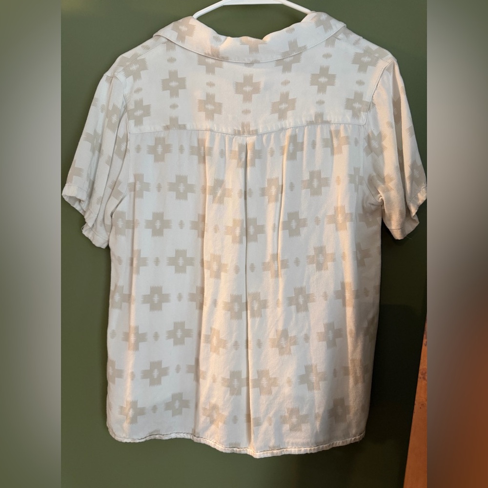 Pendleton Cropped Rayon Shirt Women’s Small - Picture 2 of 5